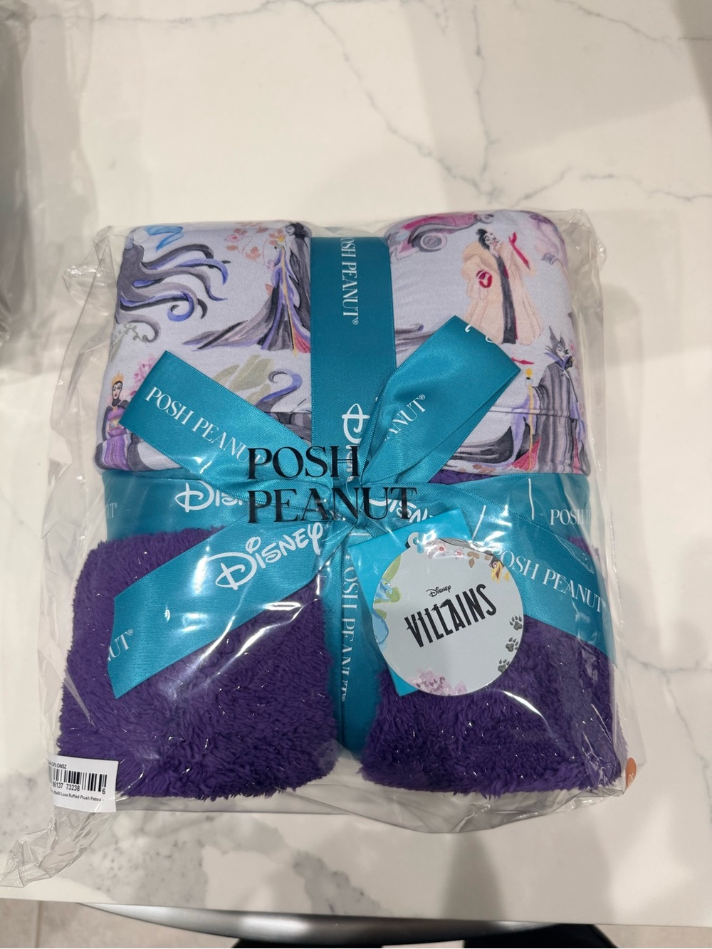 Posh Peanut Disney Villains Plush Blanket - Purple & Lavender